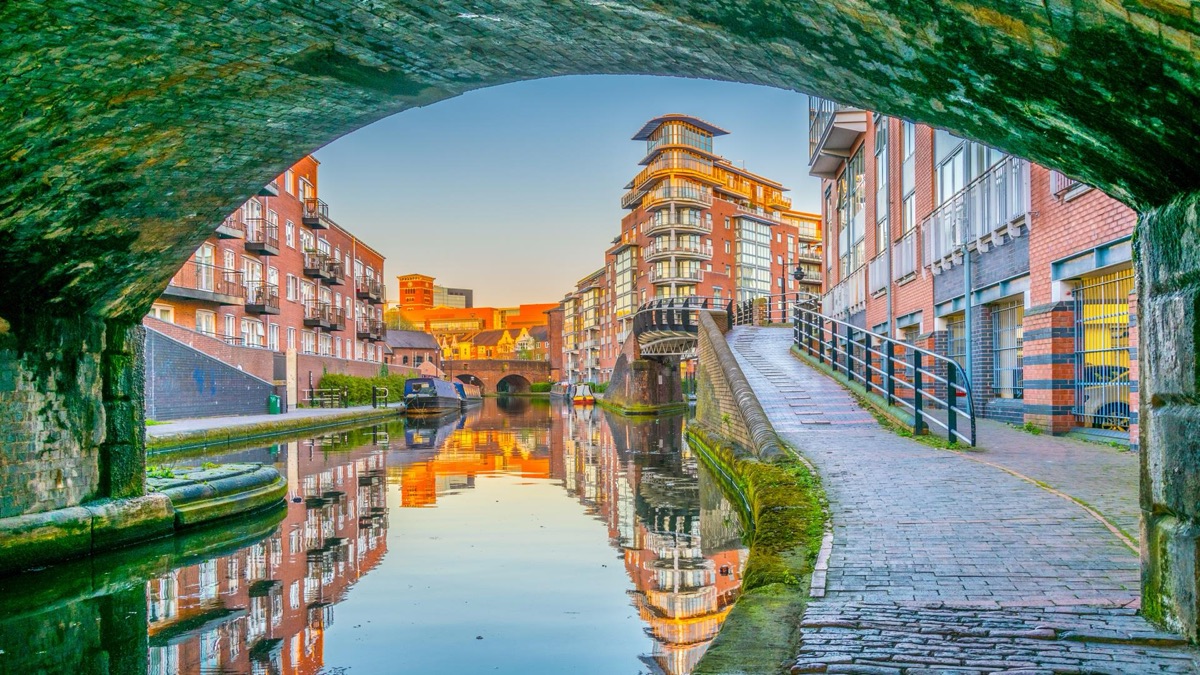 Birmingham's historic canal network at Gas Street Basin